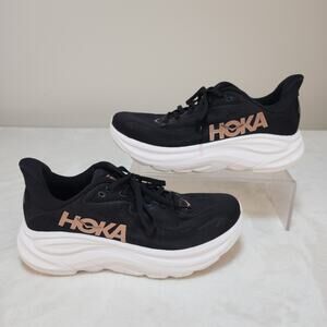 Hoka One One Clifton 10 Womens 9 Black Rose Gold Regular Width Running Workout